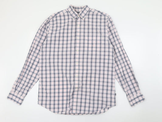 Mens UK Size M Nautica Pink  Button-Up Long Sleeve Casual Shirt
