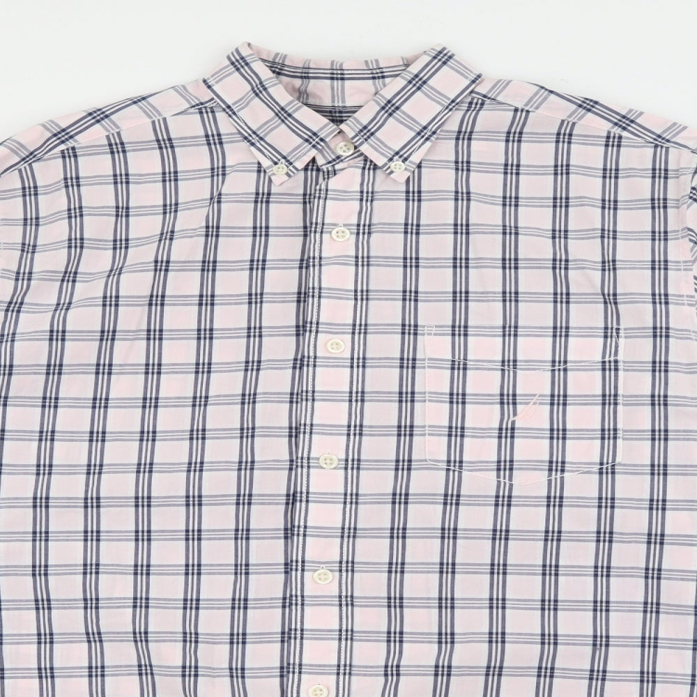 Mens UK Size M Nautica Pink  Button-Up Long Sleeve Casual Shirt