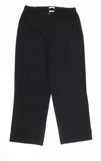 Darmart Womens Black  Polyester Trousers  Size 14 L26 in Regular Button