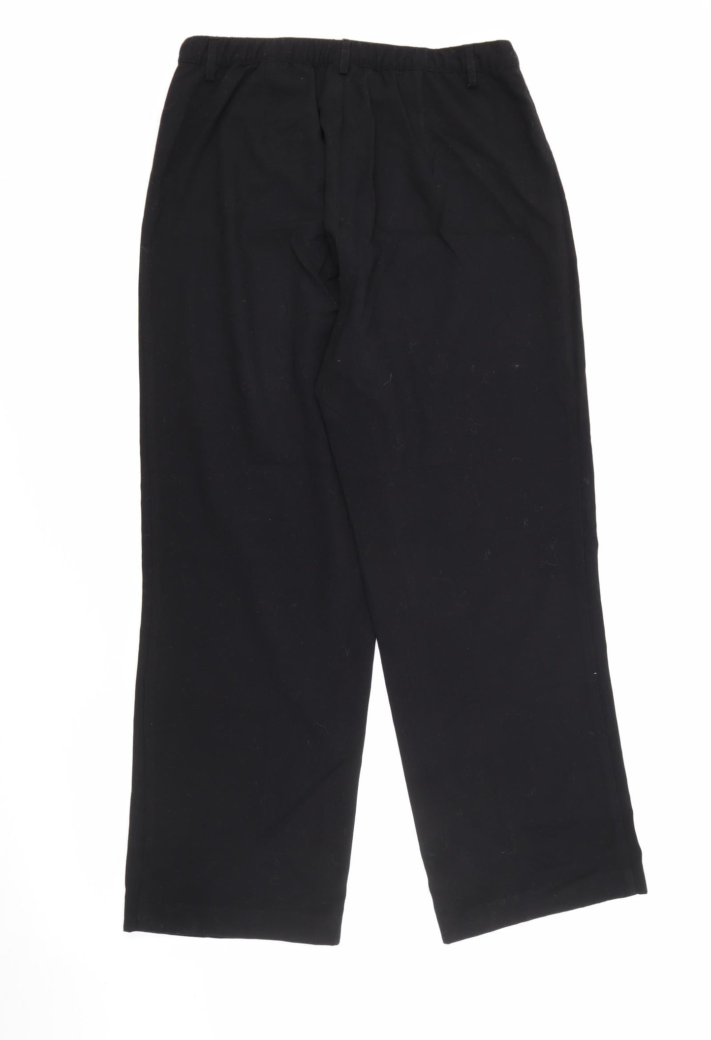 Darmart Womens Black  Polyester Trousers  Size 14 L26 in Regular Button