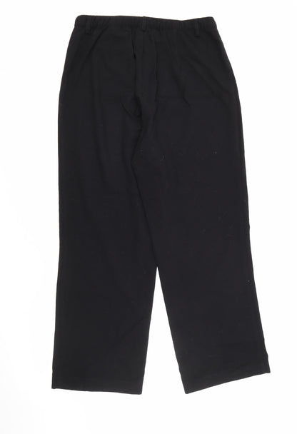 Darmart Womens Black  Polyester Trousers  Size 14 L26 in Regular Button