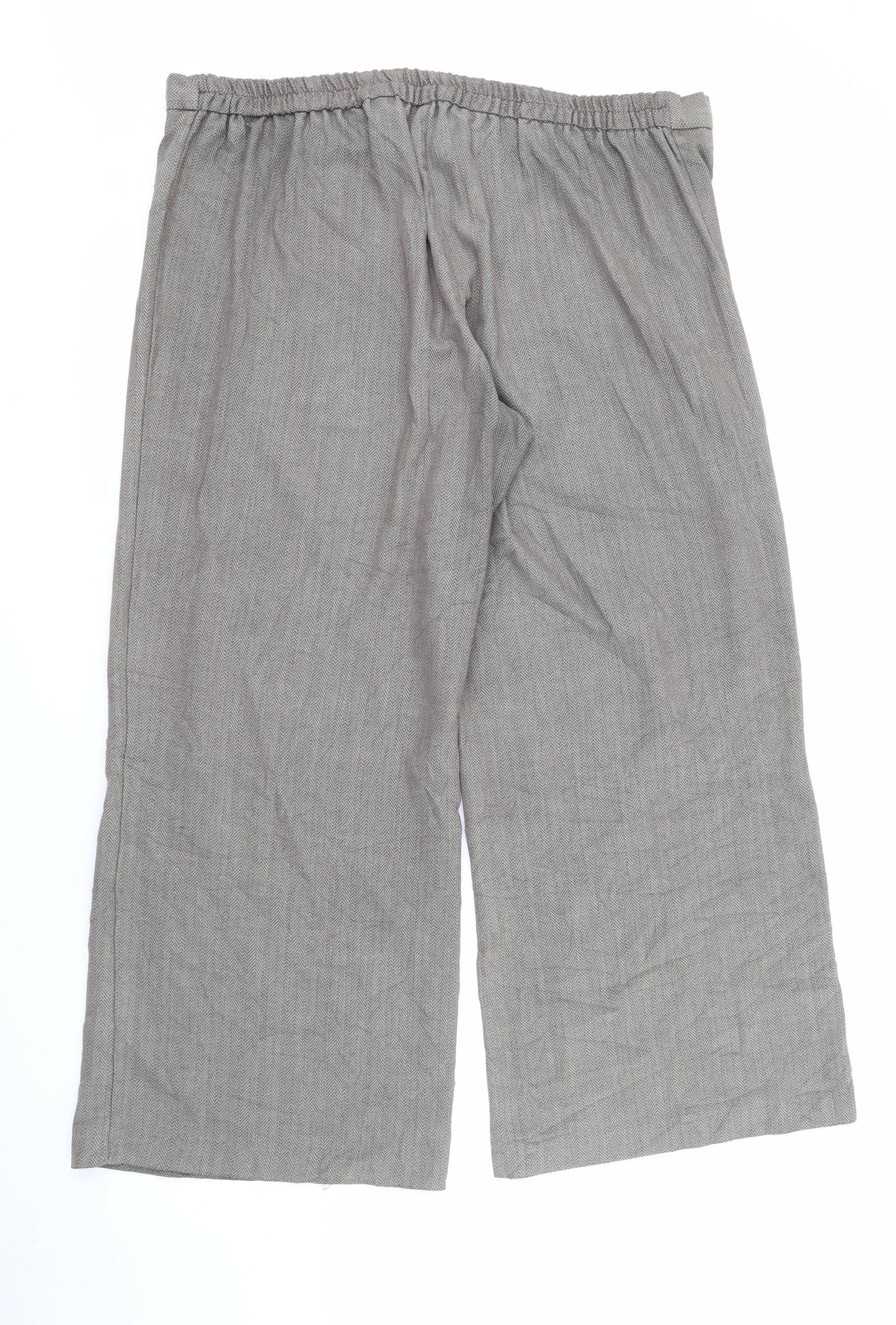 Evans Womens Brown  Polyester Trousers  Size 20 L27 in Regular