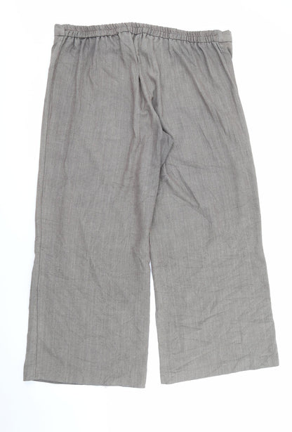 Evans Womens Brown  Polyester Trousers  Size 20 L27 in Regular