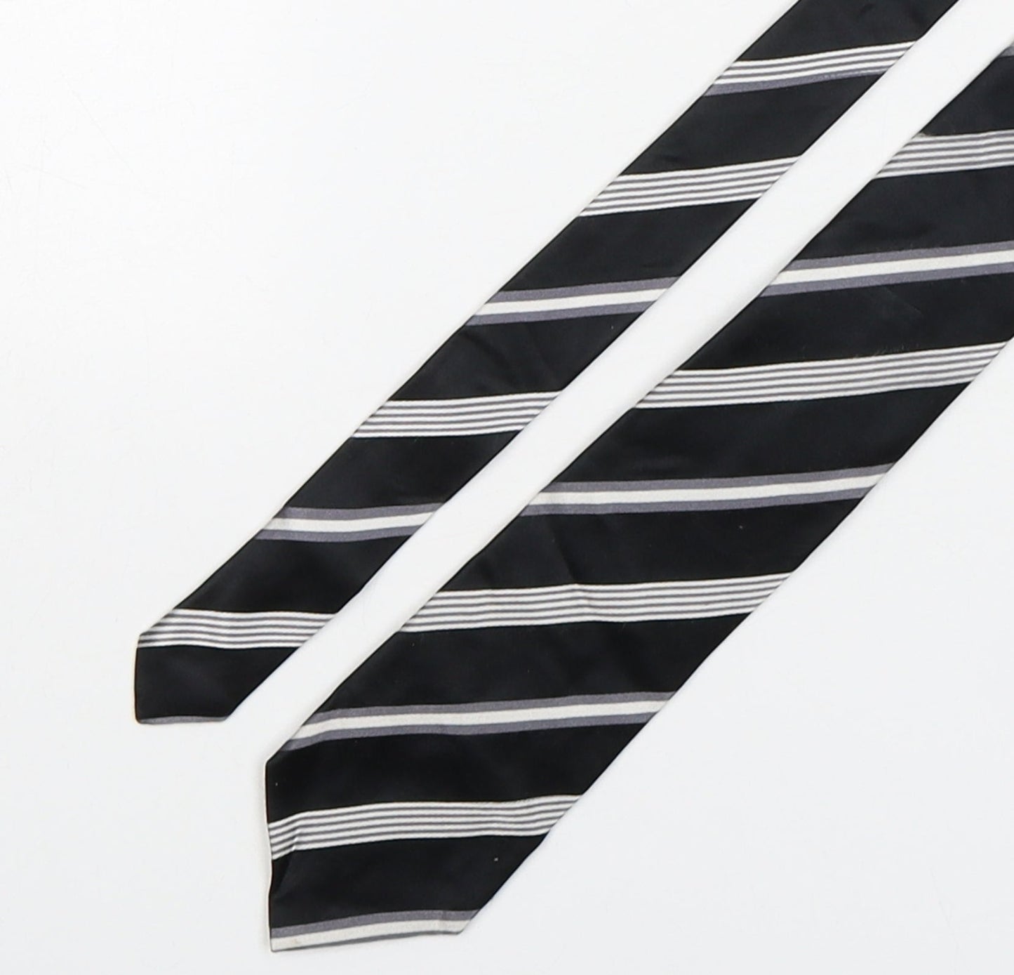 PreWorn  Mens Multicoloured Striped Silk Pointed Tie One Size