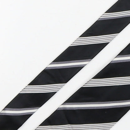 PreWorn  Mens Multicoloured Striped Silk Pointed Tie One Size