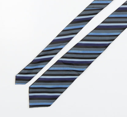 NEXT Mens Multicoloured Striped Polyester Pointed Tie One Size