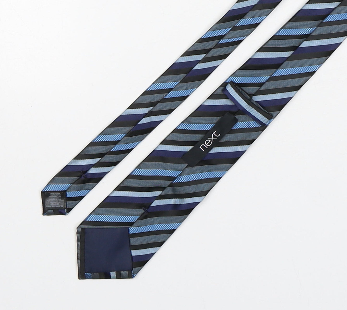 NEXT Mens Multicoloured Striped Polyester Pointed Tie One Size