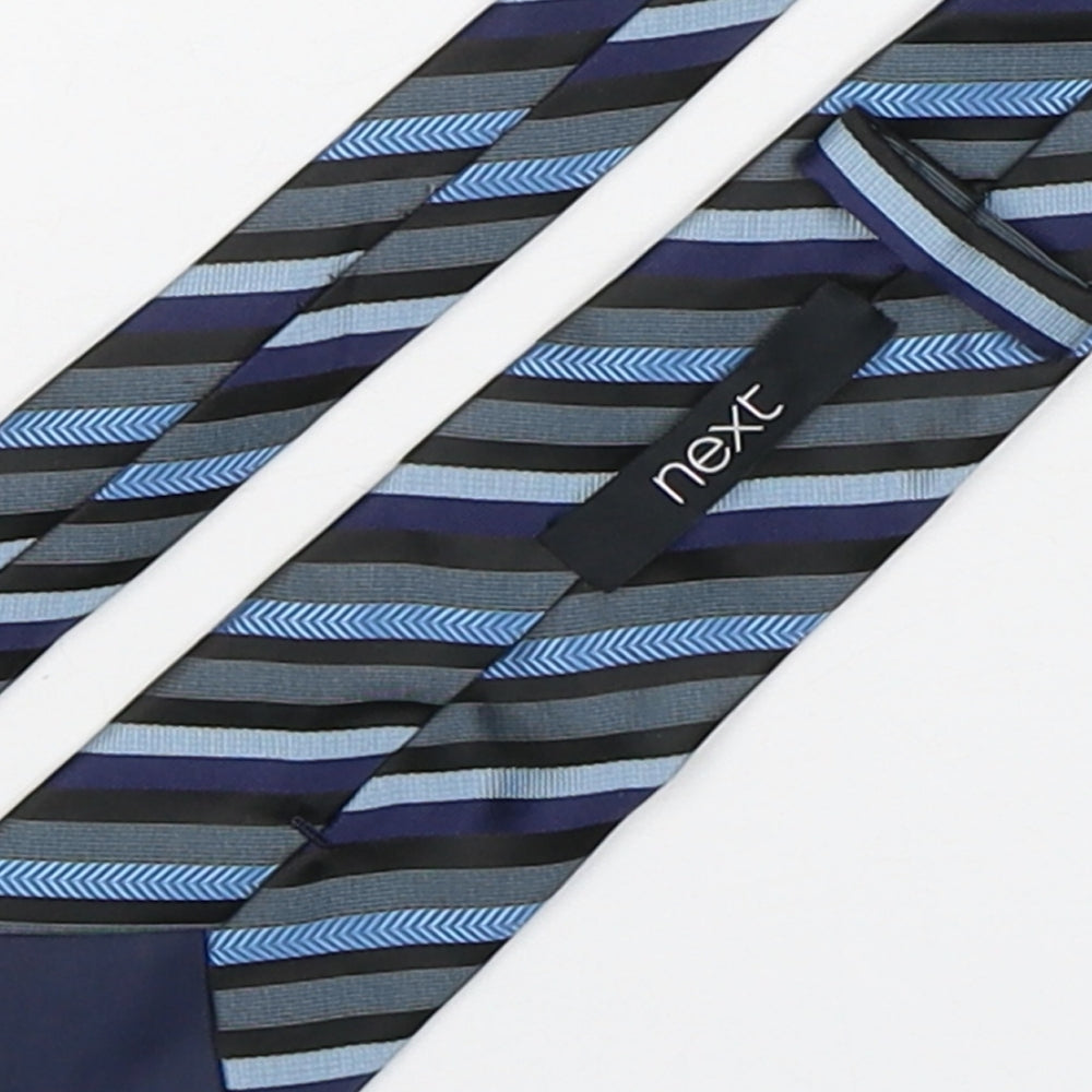 NEXT Mens Multicoloured Striped Polyester Pointed Tie One Size