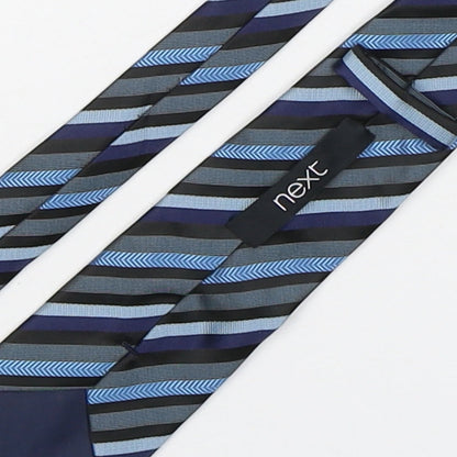 NEXT Mens Multicoloured Striped Polyester Pointed Tie One Size