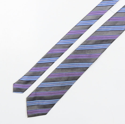 NEXT Mens Multicoloured Striped Polyester Pointed Tie One Size