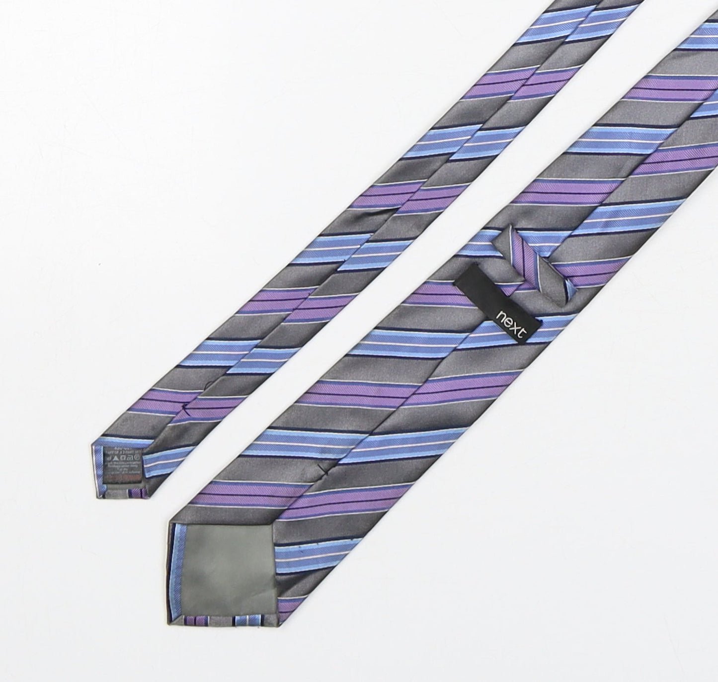 NEXT Mens Multicoloured Striped Polyester Pointed Tie One Size