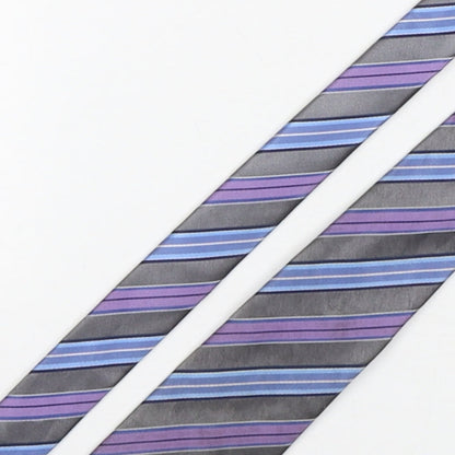 NEXT Mens Multicoloured Striped Polyester Pointed Tie One Size