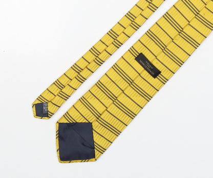 Marks and Spencer Mens Multicoloured Striped Polyester Pointed Tie One Size