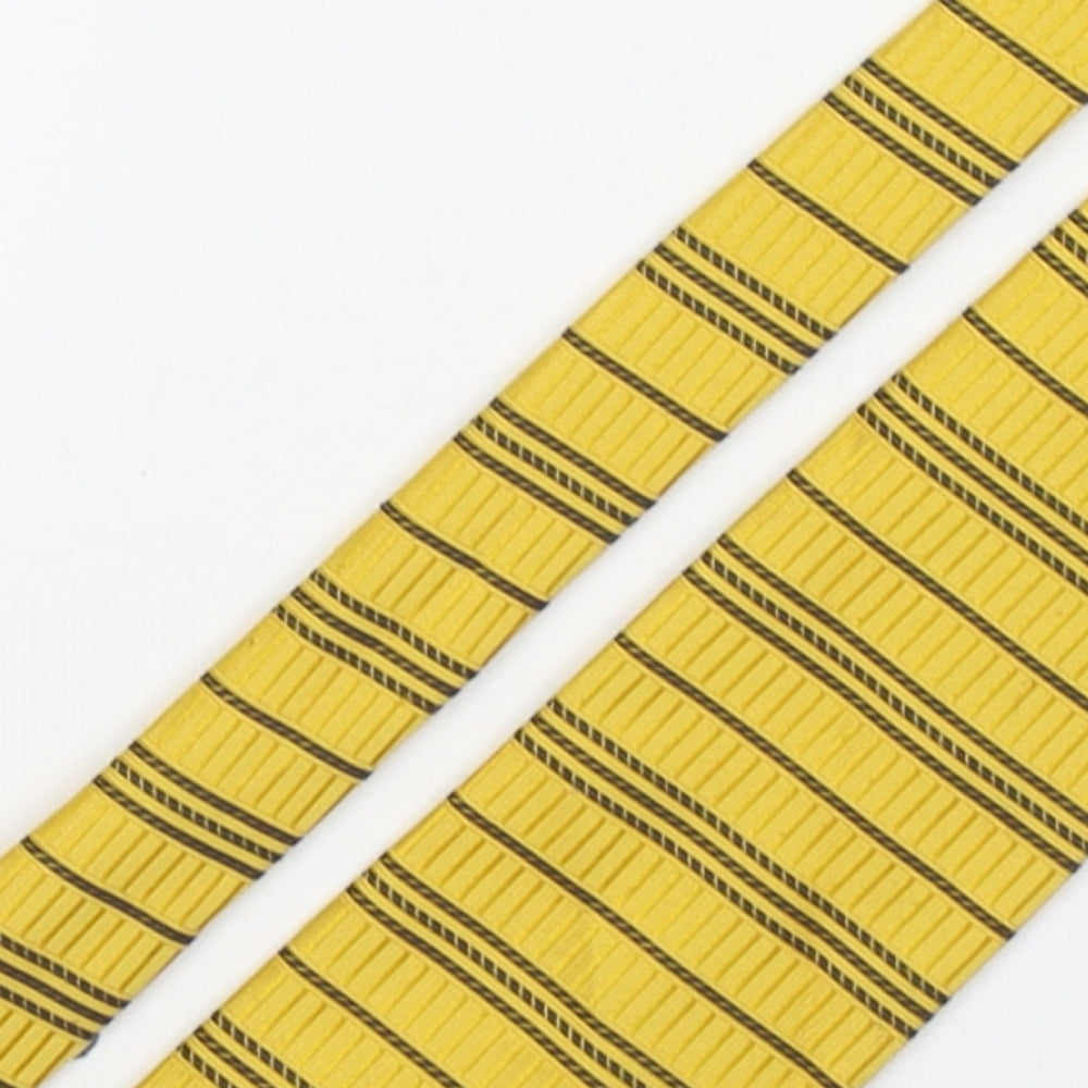 Marks and Spencer Mens Multicoloured Striped Polyester Pointed Tie One Size