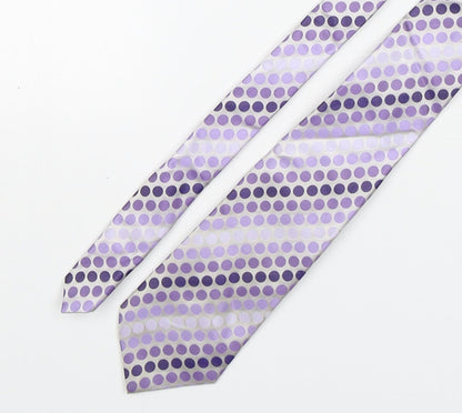 Marks and Spencer Mens Multicoloured Polka Dot Silk Pointed Tie One Size