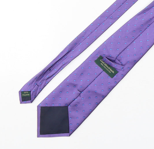 Lloyd Attree & Smith Mens Purple Polka Dot Polyester Pointed Tie One Size
