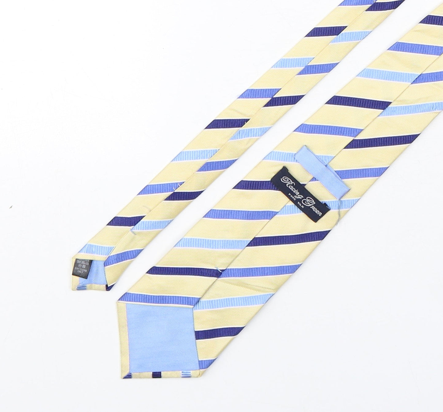 Racing Green  Mens Multicoloured Striped Silk Pointed Tie One Size