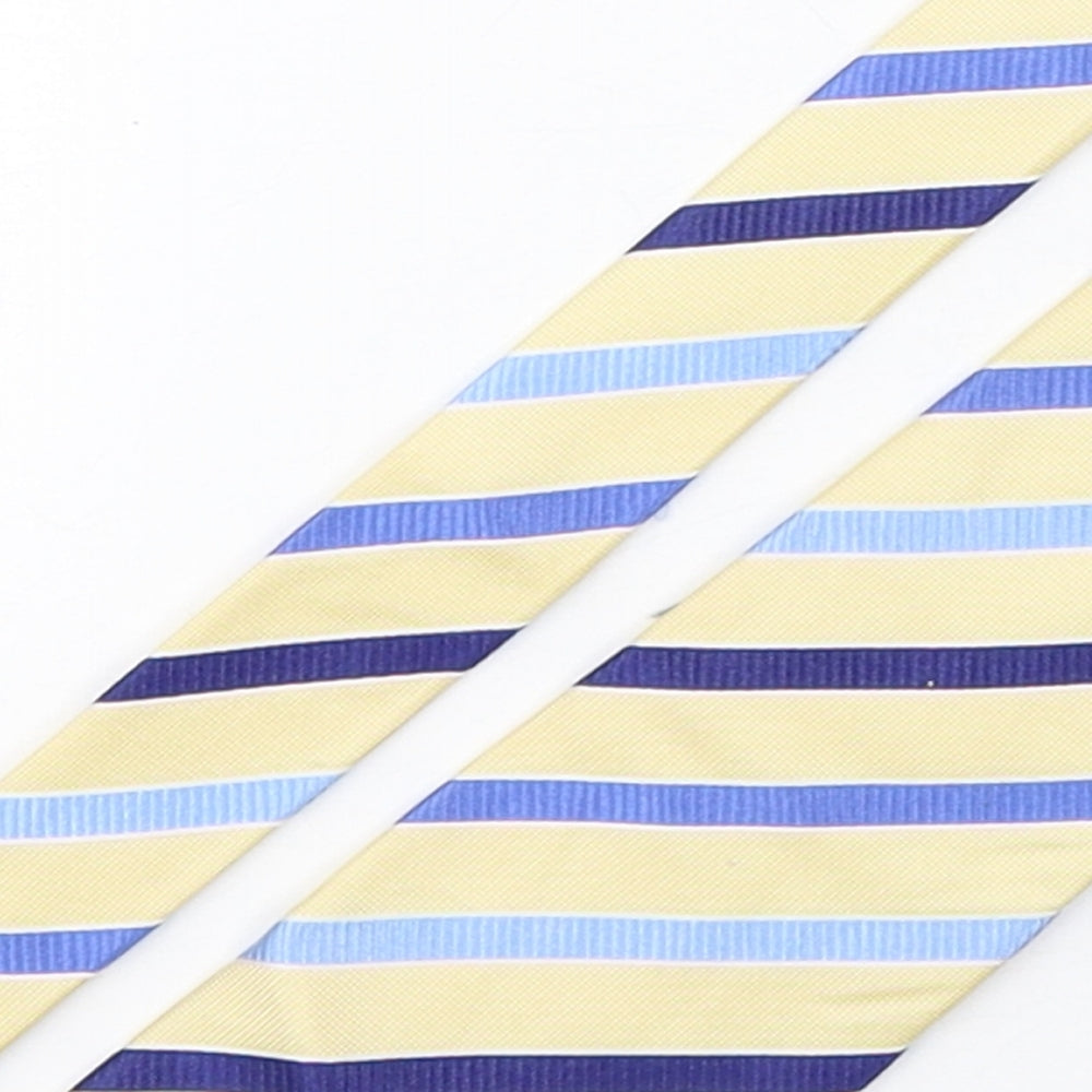 Racing Green  Mens Multicoloured Striped Silk Pointed Tie One Size