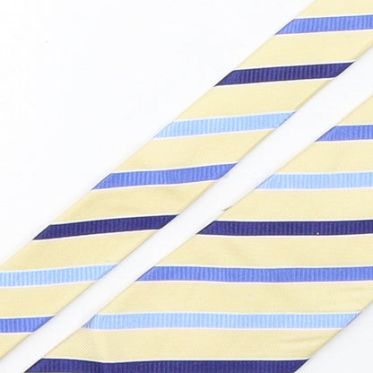 Racing Green  Mens Multicoloured Striped Silk Pointed Tie One Size