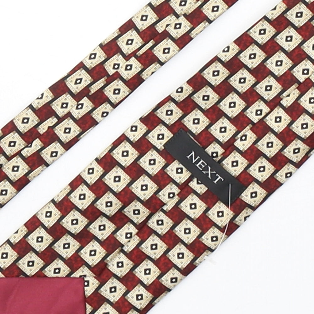 NEXT Mens Multicoloured Geometric Silk Pointed Tie One Size