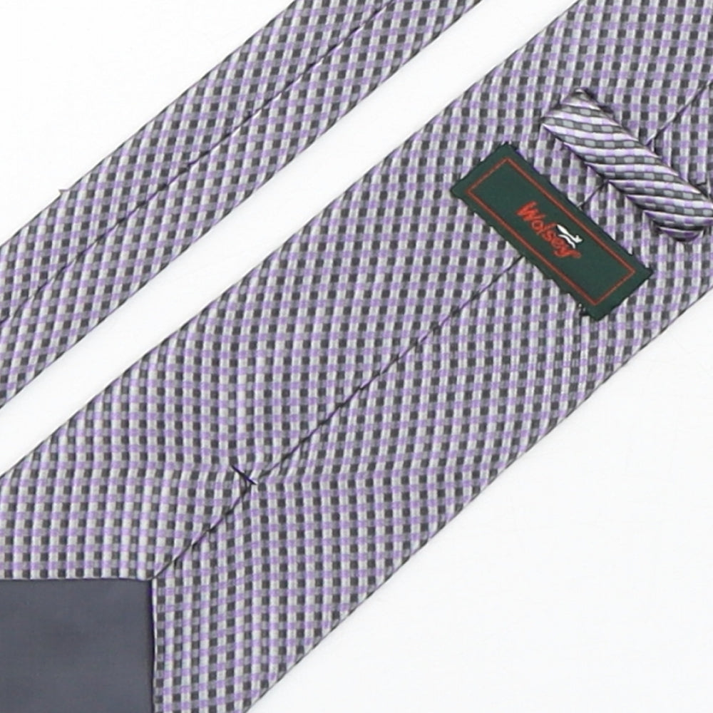 Wolsey Mens Multicoloured Plaids & Checks Polyester Pointed Tie One Size