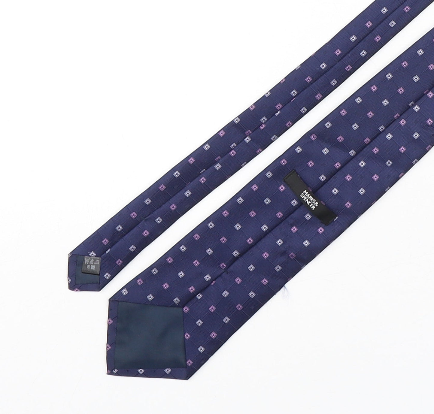 Marks and Spencer Mens Multicoloured Geometric Polyester Pointed Tie One Size