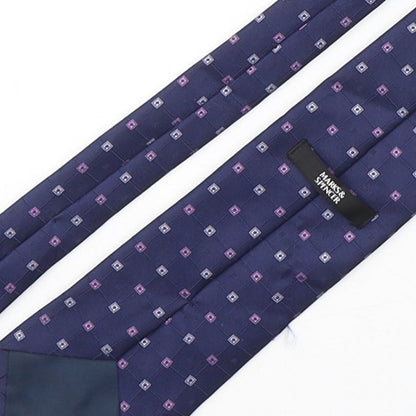 Marks and Spencer Mens Multicoloured Geometric Polyester Pointed Tie One Size