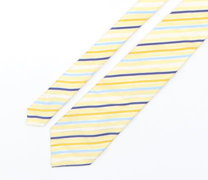 Marks and Spencer Mens Multicoloured Striped Silk Pointed Tie One Size