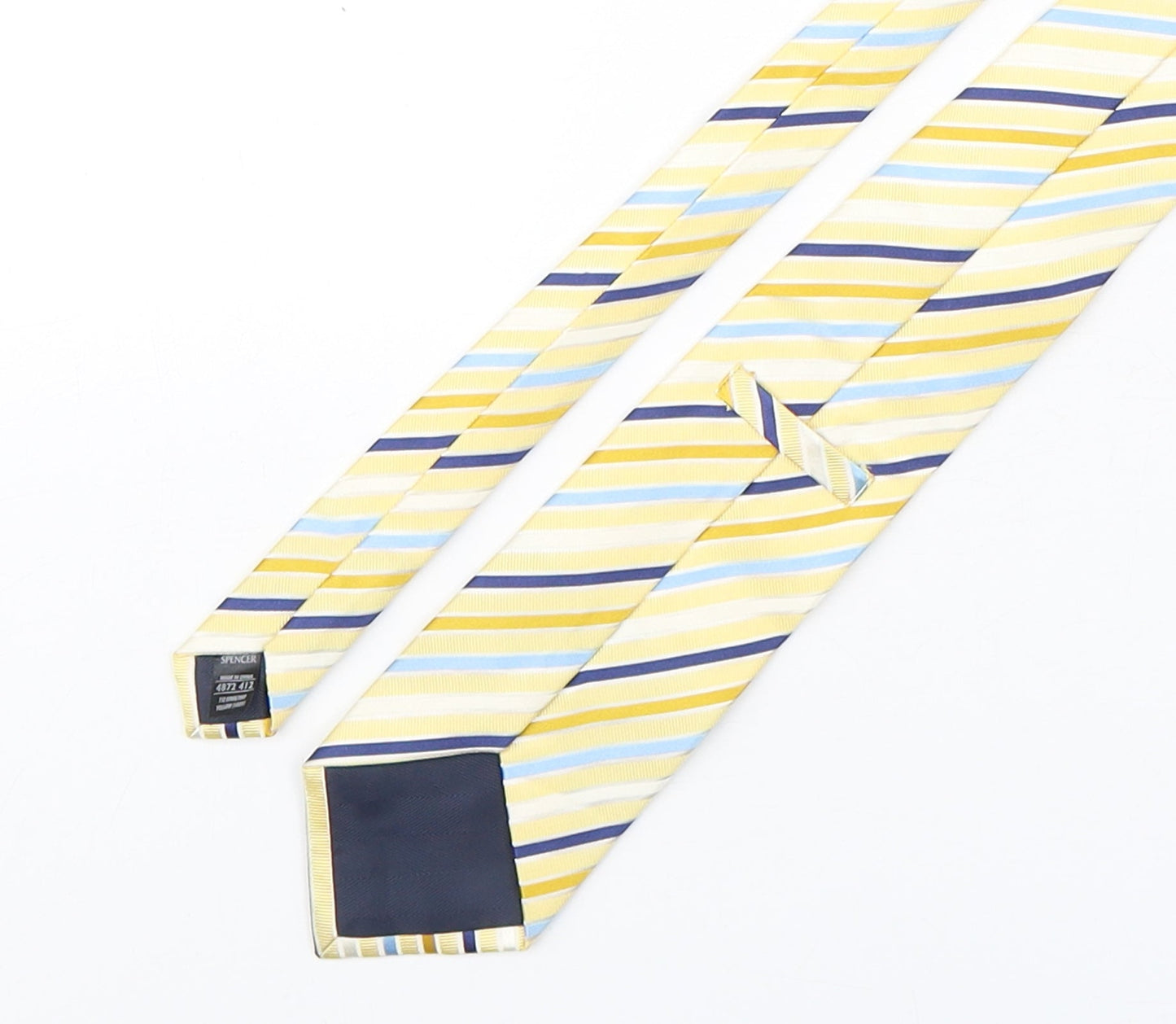 Marks and Spencer Mens Multicoloured Striped Silk Pointed Tie One Size