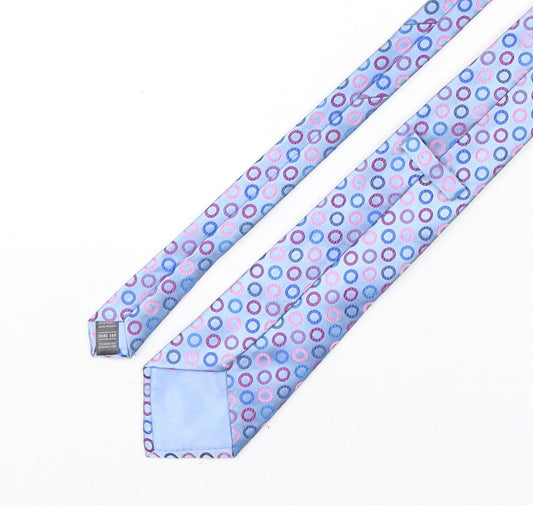 Marks and Spencer Mens Multicoloured Geometric Polyester Pointed Tie One Size