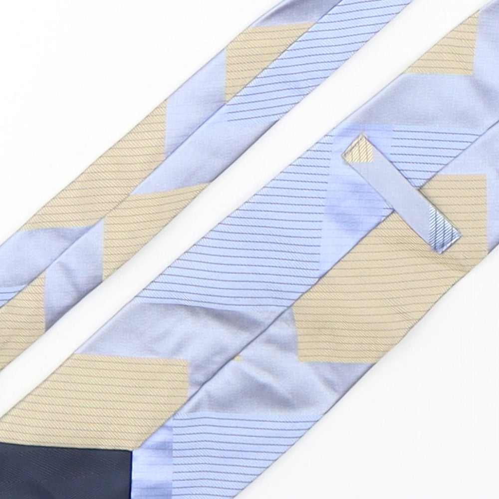 Marks and Spencer Mens Multicoloured Geometric Silk Pointed Tie One Size