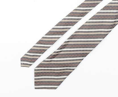 NEXT Mens Multicoloured Striped Silk Pointed Tie One Size