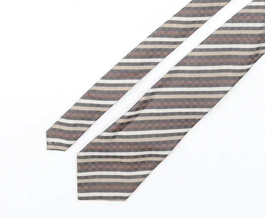 NEXT Mens Multicoloured Striped Silk Pointed Tie One Size