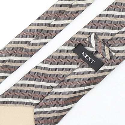 NEXT Mens Multicoloured Striped Silk Pointed Tie One Size