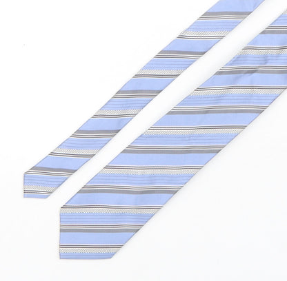 Marks and Spencer Mens Multicoloured Striped Silk Pointed Tie One Size