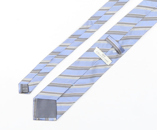 Marks and Spencer Mens Multicoloured Striped Silk Pointed Tie One Size