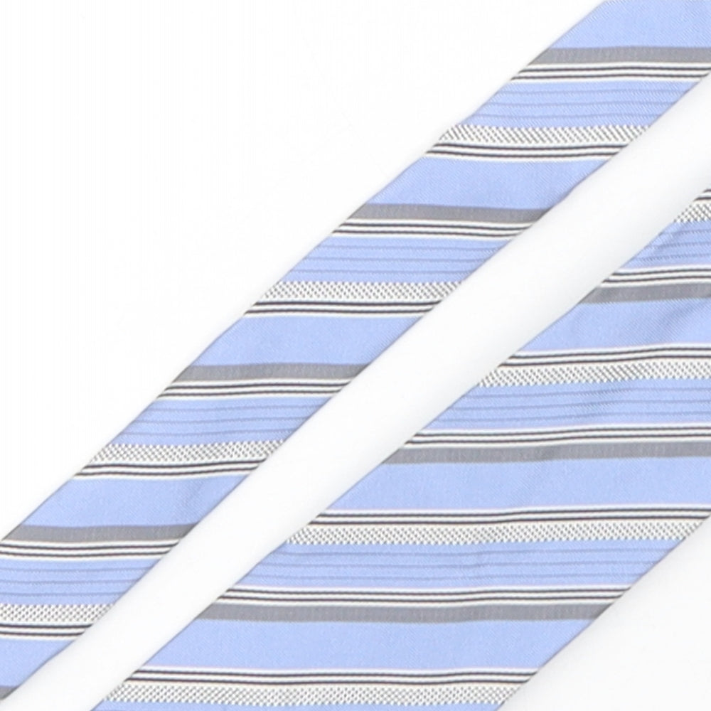 Marks and Spencer Mens Multicoloured Striped Silk Pointed Tie One Size