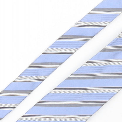 Marks and Spencer Mens Multicoloured Striped Silk Pointed Tie One Size