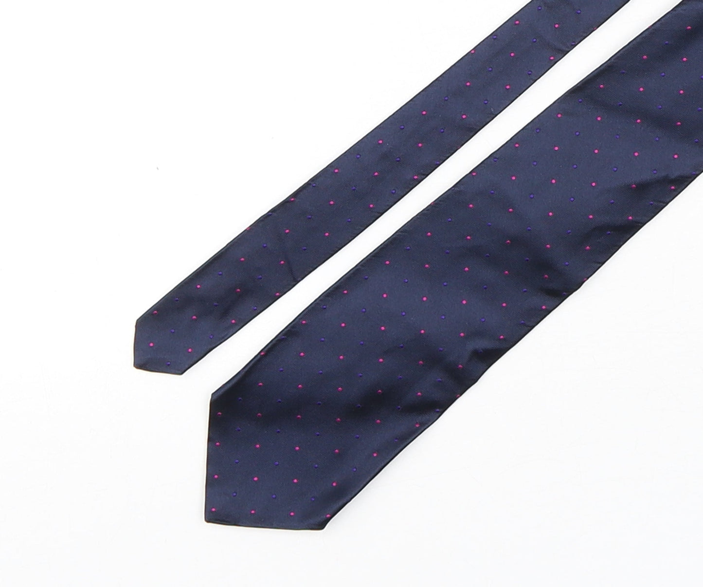 Marks and Spencer Mens Multicoloured Polka Dot Silk Pointed Tie One Size