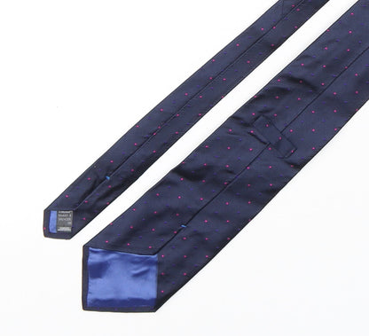 Marks and Spencer Mens Multicoloured Polka Dot Silk Pointed Tie One Size