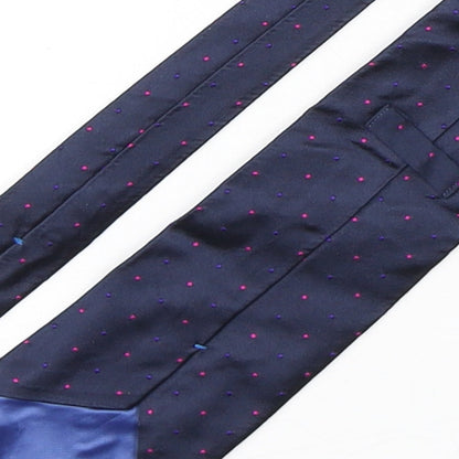 Marks and Spencer Mens Multicoloured Polka Dot Silk Pointed Tie One Size
