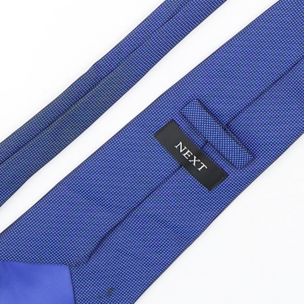 NEXT Mens Blue Grenadine Polyester Pointed Tie One Size