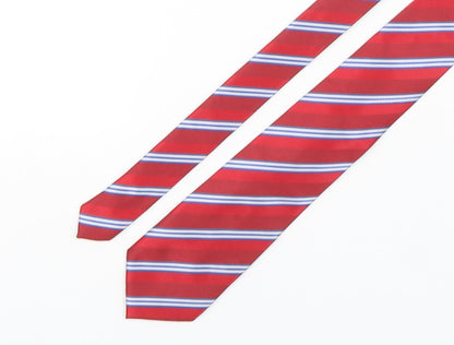 Skopes  Mens Multicoloured Striped Polyester Pointed Tie One Size