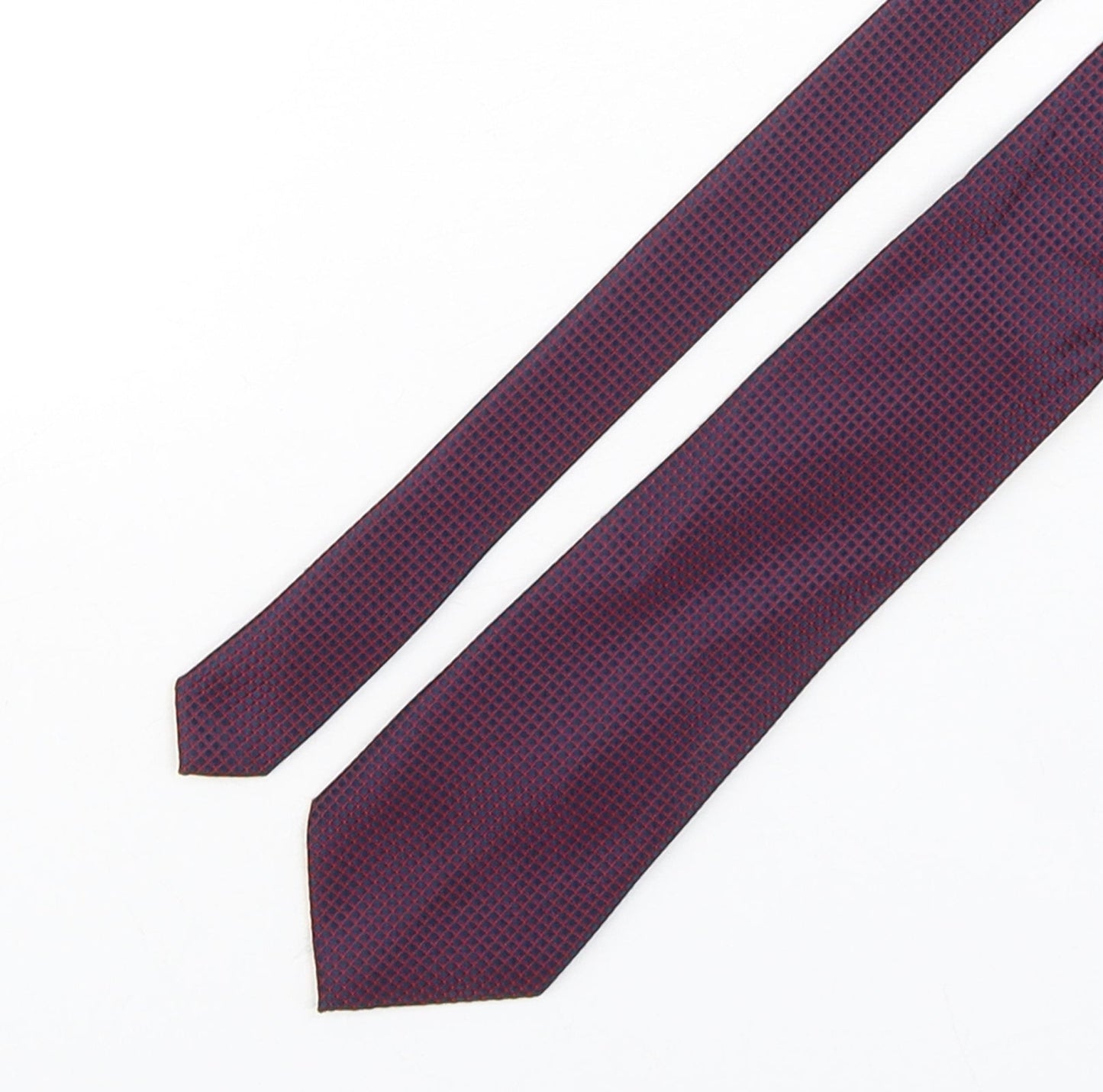 Marks and Spencer Mens Multicoloured Plaids & Checks Polyester Pointed Tie One Size