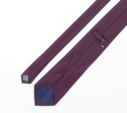 Marks and Spencer Mens Multicoloured Plaids & Checks Polyester Pointed Tie One Size