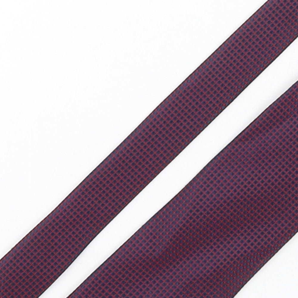 Marks and Spencer Mens Multicoloured Plaids & Checks Polyester Pointed Tie One Size