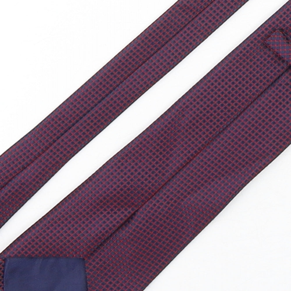 Marks and Spencer Mens Multicoloured Plaids & Checks Polyester Pointed Tie One Size