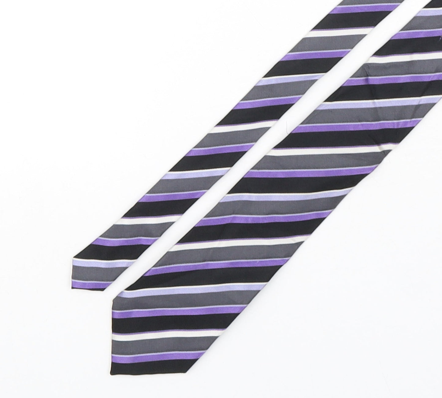 NEXT Mens Multicoloured Striped Silk Pointed Tie One Size