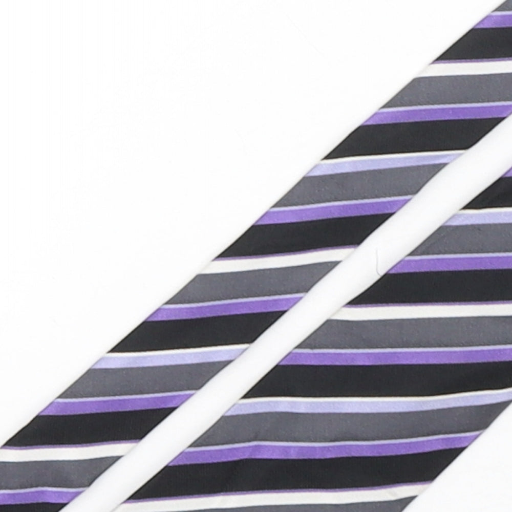 NEXT Mens Multicoloured Striped Silk Pointed Tie One Size