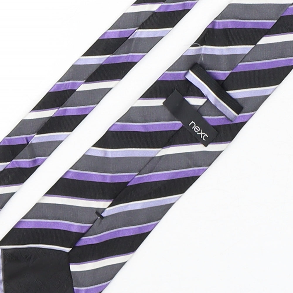 NEXT Mens Multicoloured Striped Silk Pointed Tie One Size